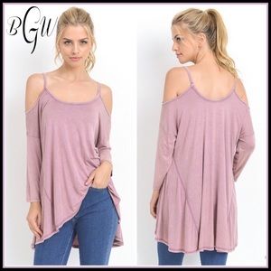 🆕5⭐️Gorgeous Cold Shoulder W Hi-Low Hem